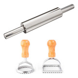 Rolo De Inox Massas E Cortadores Ravioli Redondo E Quadrado