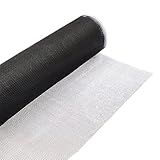 Rolo De Malha De Tela De Janela De Fibra De Vidro Ajustável De Substituição Para Pátio  Janelas  Portas Deslizantes  Preto  90 X 118 Polegadas 