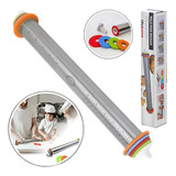 Rolo De Massa Ajustável 35cm Inox Com Discos De Medidas Top