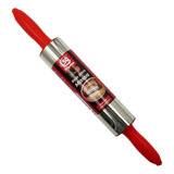Rolo De Massa Inox Giratório 37 5cm Para Pães Pizza Massa