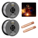 Rolo Eletrodo Solda 2 Arame Mig Sem Gas 0 8mm 1kg 2 Bicos