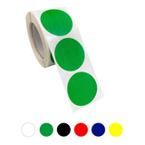 Rolo Etiqueta Selo Bolinha Colorida 40mm 4cm 500 Unidades