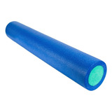 Rolo Eva Espuma Foam Roller 90x15 Liberação Miofascial Cor Azul Com Verde