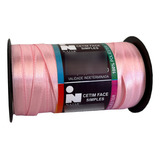 Rolo Fita Cetim Fina Rosa No 1 Laço Tiara 7mm X 100m