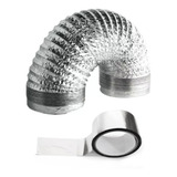 Rolo Fita Duto Flexivel Aluminizado 100mm 2 5 Metros