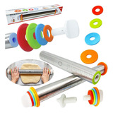Rolo Massa Inox Profissional Ajustavel 8 Discos Plastico