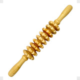Rolo Massageador Bastão De Madeira Crossfit Pilates Bambu