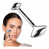 Rolo Massageador Facial Aço Inox Para Skincare Massagem