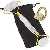 Rolo Massageador Facial Anti Estresse Quartzo Branco Suporte Celular CBRN15634