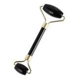 Rolo Massageador Facial Pedra Natural Jade Roller Cor Preto