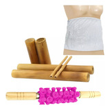 Rolo Massagem Turbinada Kit Bambu cinta Térmica 220volt
