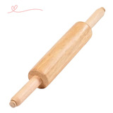 Rolo Para Massa Pizza Pão Macarrão De Madeira 42cm