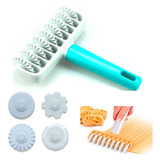 Rolo Para Massa Pizza Pão Macarrão Kit Cortador C 36 Discos