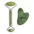 Rolo Pedra De Jade Com Placa Guasha Facial Cor Verde
