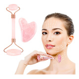 Rolo Pedra De Jade Placa Gua Sha Massagem Facial Anti Ruga