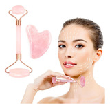 Rolo Pedra De Jade Placa Gua Sha Massagem Facial Anti Ruga