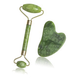 Rolo Pedra De Jade placa Gua Sha Massagem Facial Anti Rugas