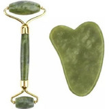 Rolo Rolinho Facial Pedra Jade Placa Gua Sha Skin Care