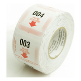 Rolo Senha C 2000 Numerada 3 Dígitos 000 999 Senha Vermelho