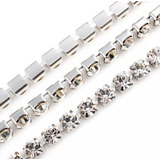 Rolo Strass Cristal Ss18 Prata 50 Metros Promoção