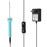 Romacci Cortador De Isopor Quente Artesanal Caneta De 10 Cm Corta Espuma Canetas De Gravação KT Placa De Cera Máquina De Corte De Poliestireno Adaptador Eletrônico De Transformador De Tensão Para Fabricação De Modelos Artísticos Plugue Da UE