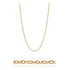 Rommanel 531643 Corrente Cordão 50 Cm Lindo Fio Elos Cadeado Fina Delicada Perfeita Para Usar Todo Dia Cor Dourado