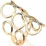 Rommanel Anel Circulos Vazados Fol Ouro 18k 511048