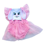 Romper Bebe Menina Páscoa Mesver Temático C Tiara