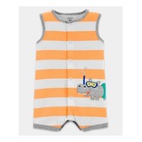 Romper Carters Listrado Laranja