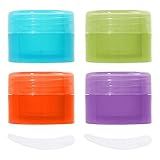 RONRONS Recipientes Pequenos De Viagem De 10G 10 Ml Mini Recipientes De Amostra Com Tampas Frascos De Viagem De Plástico Vazios Para Bálsamo Labial Pomadas Cremes Loções Maquiagem Cosméticos 