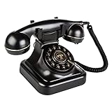 Ronyme Telefone Telefone à Moda Telefone Com Campainha Mecânica Telefone Retrô Com Fio Para Escritório Telefone Antigo Clássico Vintage Retrô Fixo De Mesa Com Toque Mecânico Telefone Com Fio