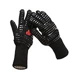 RORPOIR 1 Par Luvas Para Churrasco Luvas Para Forno Luvas De Cozimento Luvas De Fogo Luvas Isoladas Luva De Cozimento Resistência A Altas Temperaturas Ferramenta De Churrasco