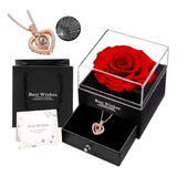 Rosa Eterna Preservada E Colar Feminino Presentes Românticos
