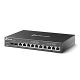 Roteador Banda Larga TP LINK ER7212PC Gigabit VPN Omada Multi WAN LAN SFP 8 Portas POE Ver 1 0 