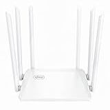 Roteador WiFi 5G Gigabit - Sinal Ultra Forte Com 6 Antenas De 5dB- 3 Modos -Roteador-AP-Repetidor-- Cobertura 300m Externas E 100m Internas -Velocidade Wi-FI Até 867 Mbps -5GHz- - 300 Mbps -2-4GHz-