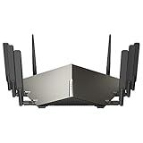 Roteador Wireless D Link AC 6000Mbps 8 Antenas Gigabit 10 1000 2500 Wi Fi 6 EXO DIR X6060