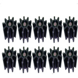 Rotor Borracha Bomba Sanitaria Leite 9 Alhetas 22x 118x90mm