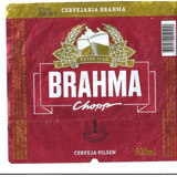 Rótulo Antigo Cerveja Brahma 600 Ml