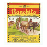 Rótulo Antigo Pinga Cachaça Aguardente Ranchito C50