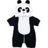 Roupa Bebê Macacão Curto Neutro Capuz Panda Zíper Algodão