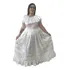 Roupa Branca Umbanda Detalhes Prateados Saia Blusa