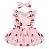 Roupa De Aniversário De 1 Aniversário Para Bebês Meninas Macaquinho De Bolinhas Coloridas Para Festa De Princesa Vestido Tutu Vestido De Bolo Para Sessão De Fotos Morango Rosa 2 3 Anos