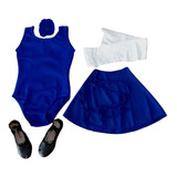 Roupa De Ballet Infantil Azul Bic