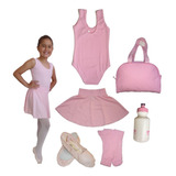 Roupa De Ballet Infantil Collant Regata C Bolsa Amo Balé K6