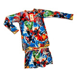 Roupa De Banho Infantil Com Proteção Uv50 Menino Sunga Blusa
