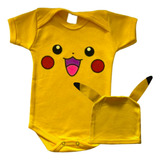 Roupa De Bebe Body Tematico Algodão Com Touca tapa Orelhinha