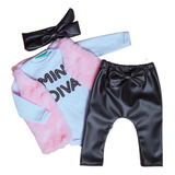 Roupa De Bebê Menina Blogueirinha Conjunto 4 Peças