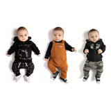 Roupa De Bebê Menino Kit 3 Conjuntos Inverno Infantil