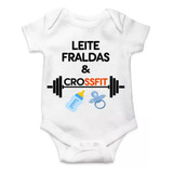 Roupa De Bebê Personalizado Temático Leite Fraldas Crossfit