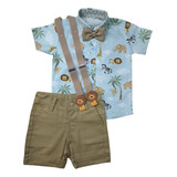 Roupa De Bebê Safari Arca De Noé Menino Conjunto Infantil
